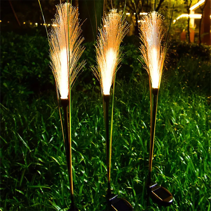 LED Solar Garden Lights Luminous Reed Solar Lights Outdoor Decorative Solar Powered Lamp Christmas Lights for Yard Lawn Garden