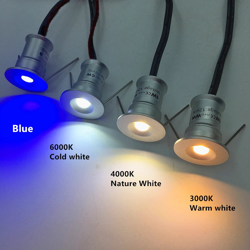 1W Recessed Underground LED Lights IP67 Waterproof Underground Lamp DC12V Outdoor Garden Stair Spot Light with Driver 110V 220V