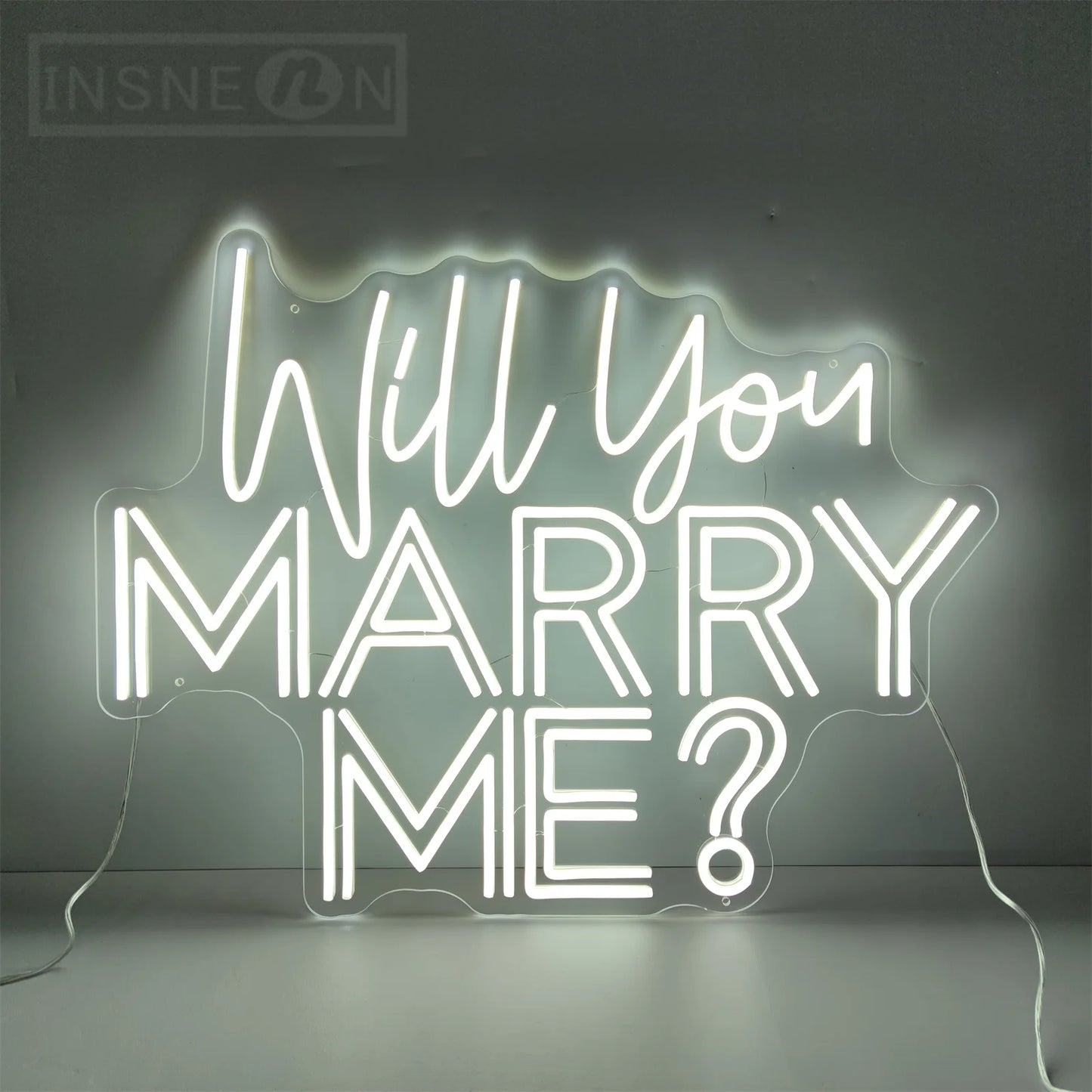 Will You Marry Me Neon Signs LED Wedding Mariage Decor Signboards Party Room Wall Decor Wedding Neon Sign with 12V Power Adapter