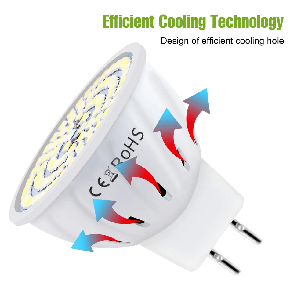 GU10 LED Light Bulb MR16 Spotlight E27 Ceiling Lamp AC220V Living Room GU5.3 Indoor E14 Home Bedroom Soft Lighting B22 Cool/Warm