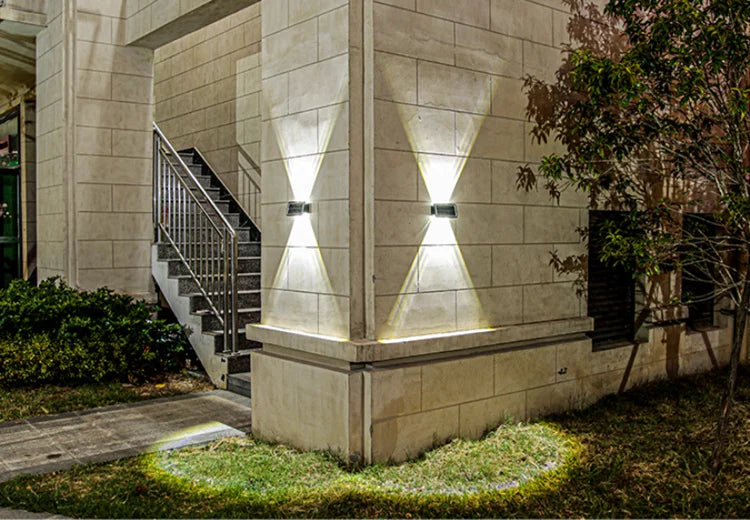 Solar Wall Lamp Led Outdoor Waterproof Decoration Garden Lamp Up And Down Luminous Lighting for Wall Porch Balcony Garden Street