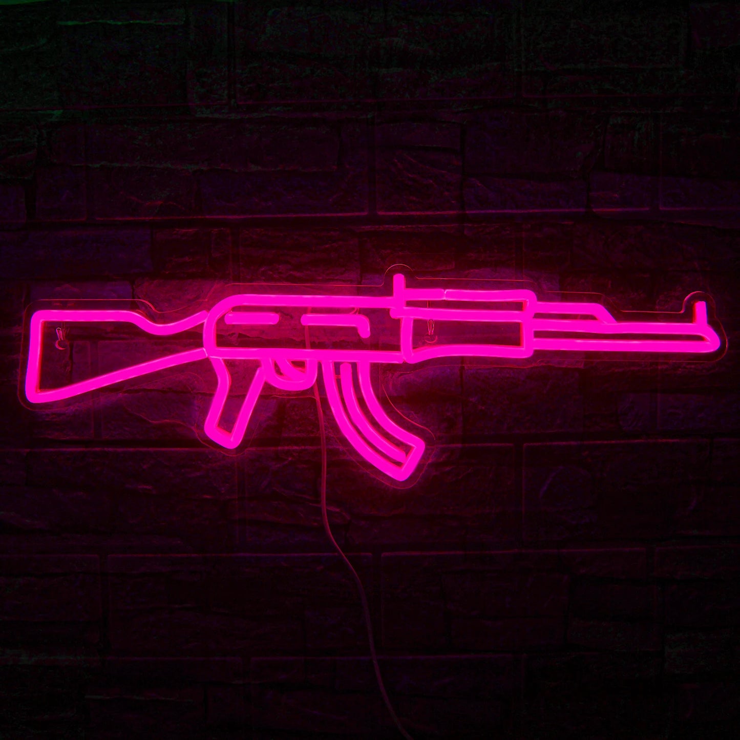Gun Neon Sign art Neon Light Led AK 47 Cool Hanging Night Light Boys Playroom Home Store Party Personality BAR Wall Decor Lamps