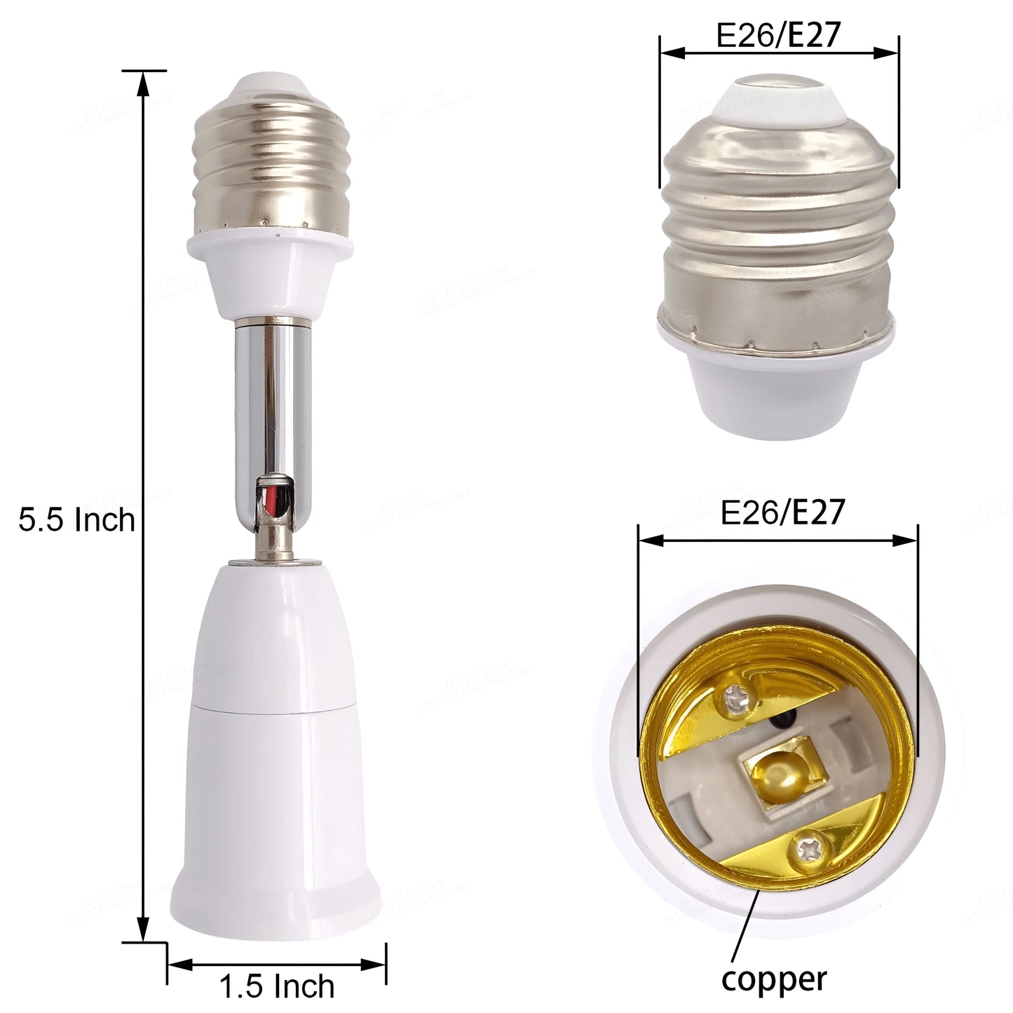 E27 LED Bulb Lamp Holder 3 in 1/4 in 1/5 in 1/ 6 in 1 85-265v E27 Base Socket Splitter LED Lamp Socket Light Bulb Adapter Holder
