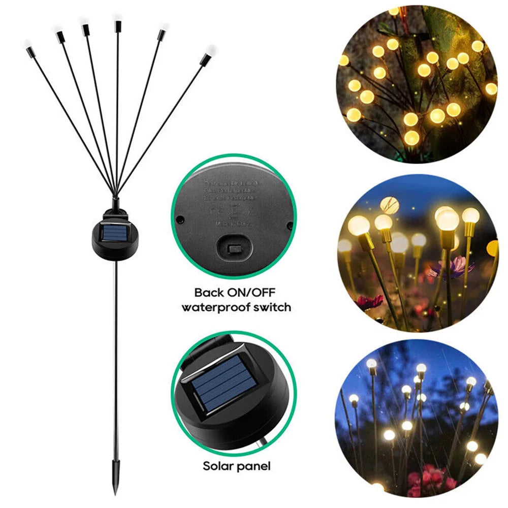 8/10LED Solar Light Outdoor Waterproof Garden Decoration Landscape Lights Firefly Garden Lamp Courtyard Garden Decor