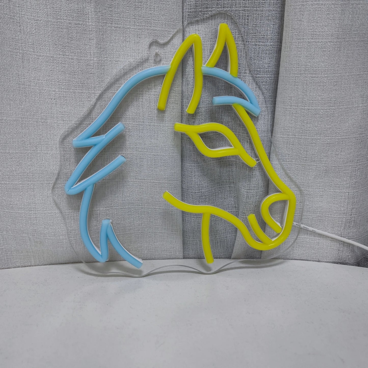 Horse Neon LED Light Sign blue and yellow horse For Wall Art business store logo LED neon signs Bedroom Christmas Gift