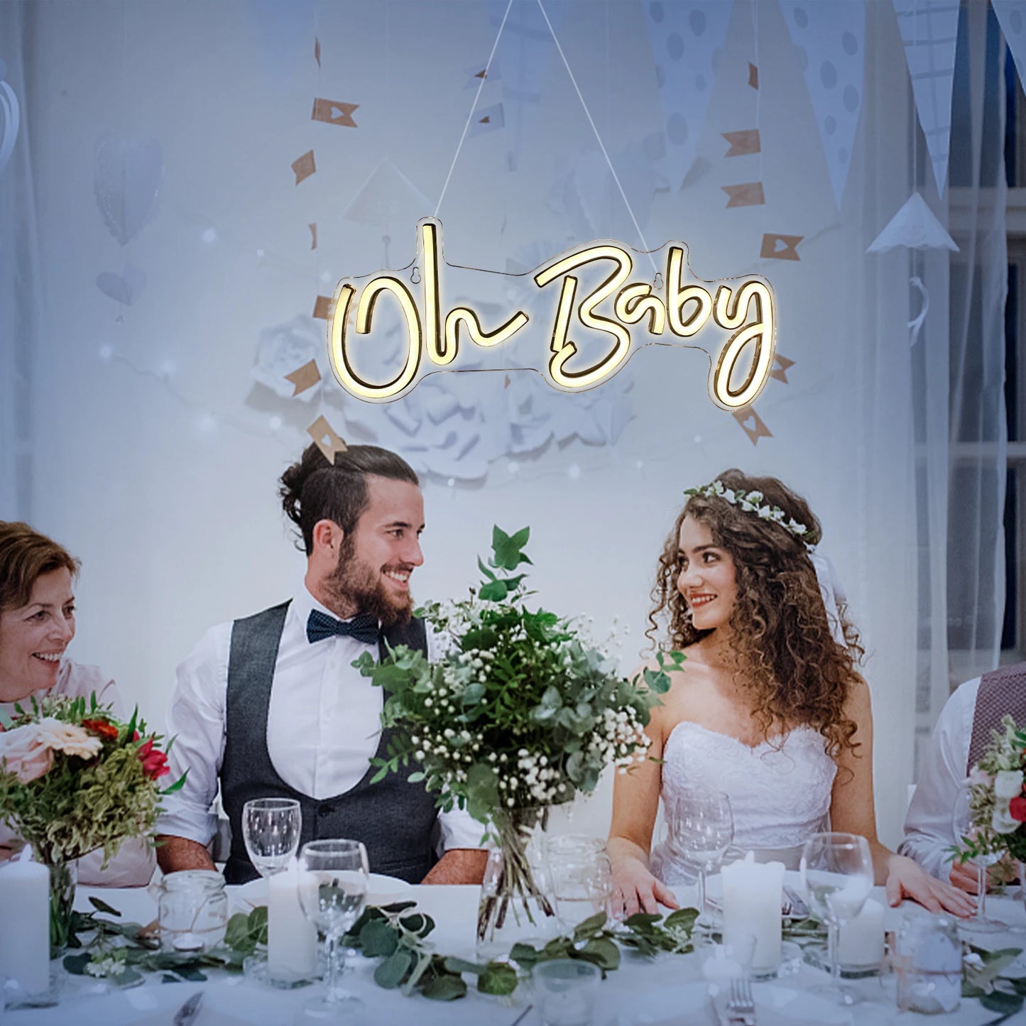 It Was Always You Neon Signs LED Wedding Boda Party Romantic Sign Lights Bedroom Room Decor Art Wall Oh Baby Decoration Lamp