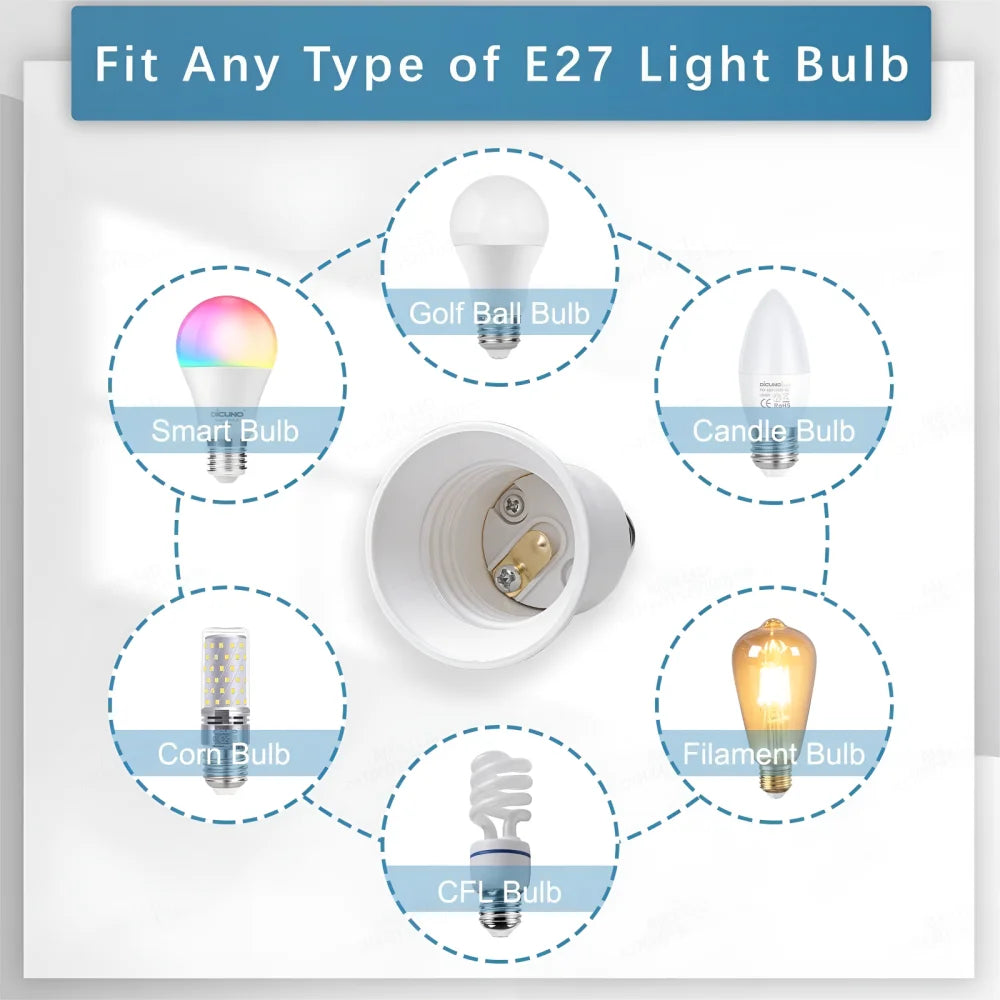 E27 TO E14 LED Bulb Lamp Holder 2 in 1/3 in 1/4 in 1/5 in 1 E27 Base Socket Splitter LED Lamp Socket Light Bulb Adapter Holder