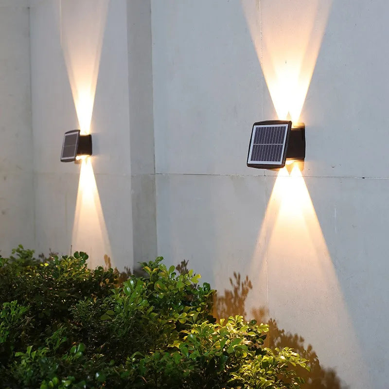 Solar Wall Lamp Led Outdoor Waterproof Decoration Garden Lamp Up And Down Luminous Lighting for Wall Porch Balcony Garden Street