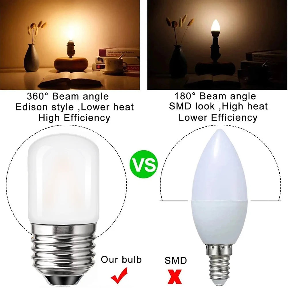 T28 Tubular Led Bulb E27 220V E26 110V 1W Frosted Dimmable Light Bulbs Living Room Pendent Decoration Night Light Replace Source