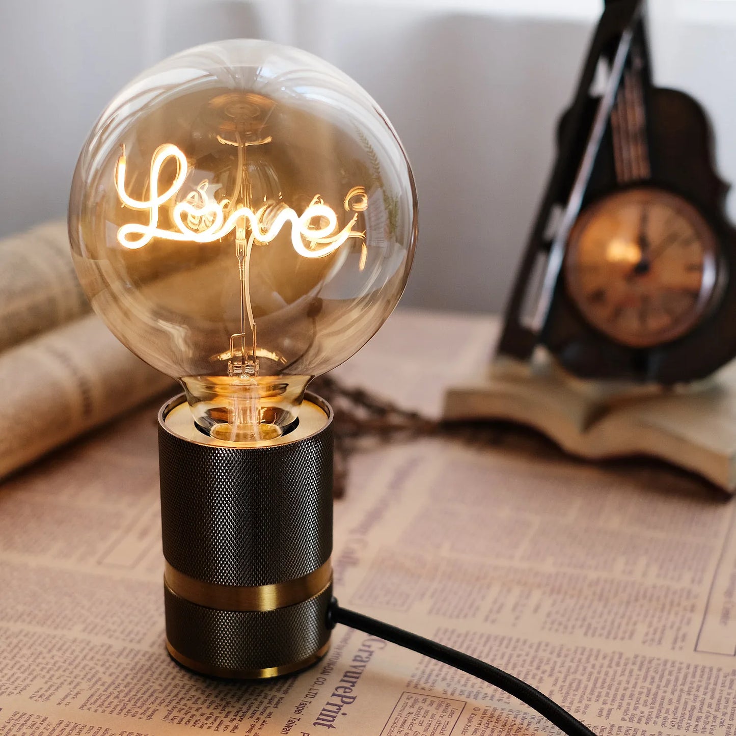 TIANFAN Led Bulbs Vintage Light Bulb Big Globe Alphabet Filament 4W Dimmable 110V 220V Edison Bulb Decorative Light Bulb
