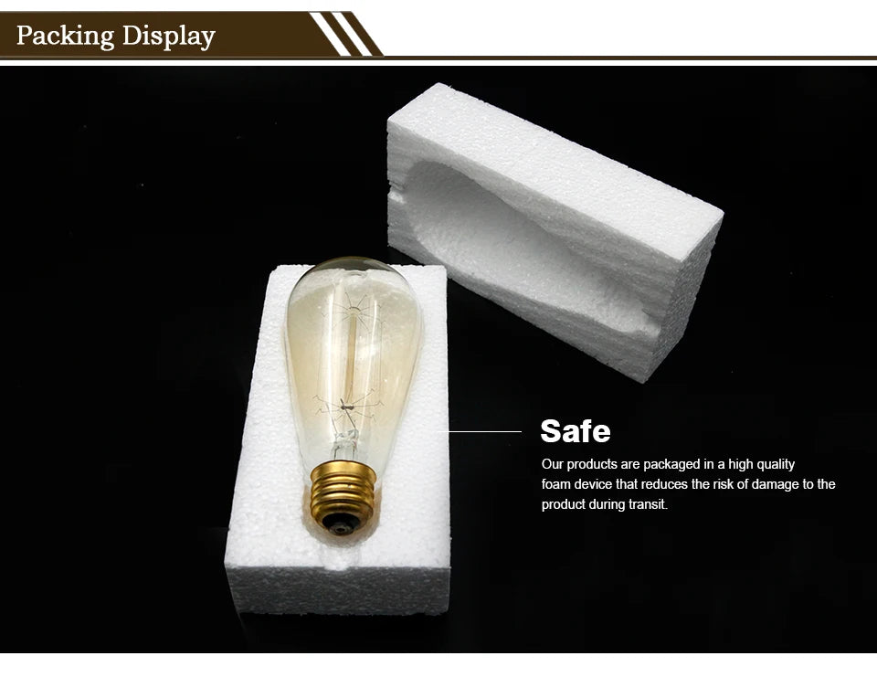 Retro Edison Bulb E27 220V 40W ST64 G80 G95 G125 Ampoule Vintage Edison Bulb Incandescent Lamp Filament Light Bulb Home Decor