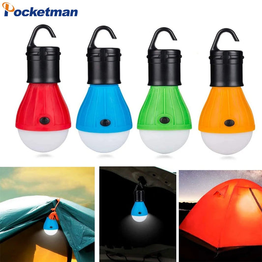 LED Tent Lamp Camping Light Portable LED Lantern Emergency Light Bulb Battery Operated 3 Mode Night Light for Backpacking Hiking