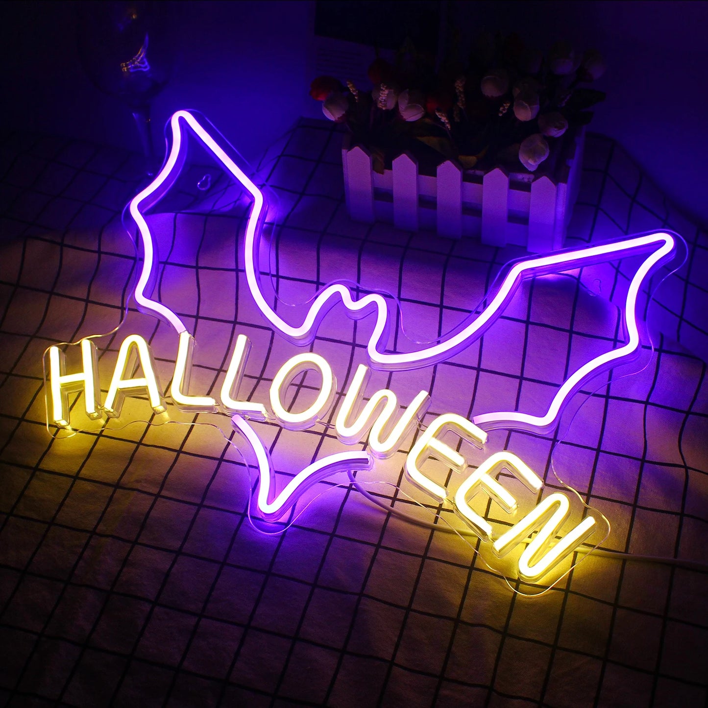 Pumpkin Halloween Neon Signs Lantern Led Light Up Sign USB Powered Home Party Bedroom Decoration Spooky Boo Neon Wall Decor Lamp