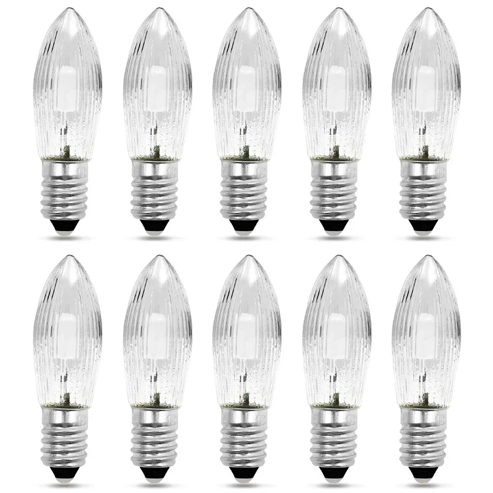 1/10Pcs E10 LED Bulbs Light Replacement Lamp Bulb for Light Chains 10V-55V AC Bathroom Kitchen Home Lamps Bulb Decoration Lights