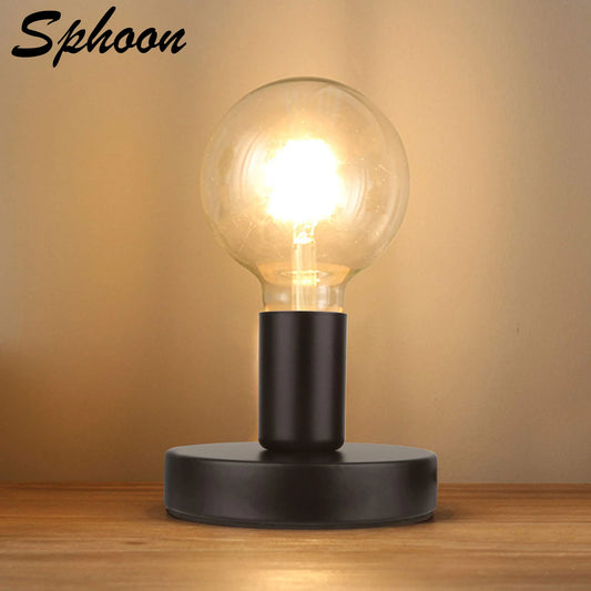 5 Colors Metal Desktop Lamp Base 1.8m Cord E27 E26 Base Holder with on/off Switch, EU US Plug Screw Base for Table Lamp