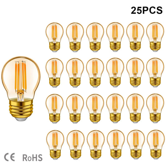 Led Filament Edison Bulb G45 Mini Globe 4W 6W E27 Dimmable Vintage Led Lamp 2700K Warm White For String Light Bulb