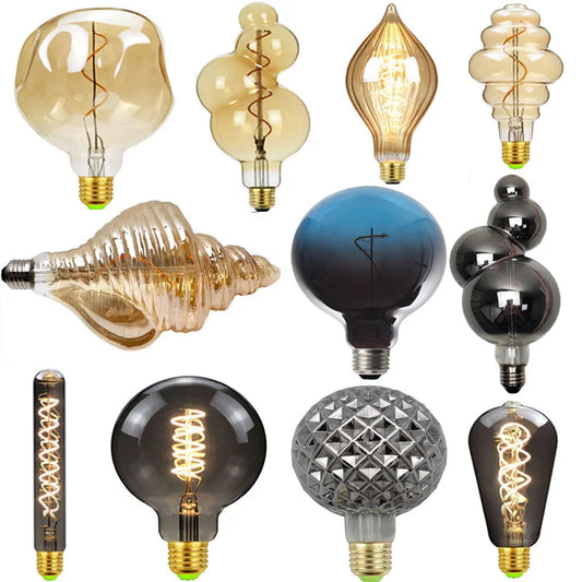 Led BulbRetro Bulb G125 Stone Big Earth Bulb 4W Smoky Gray 220V-250V Led Filament Decoration Edison Bulb