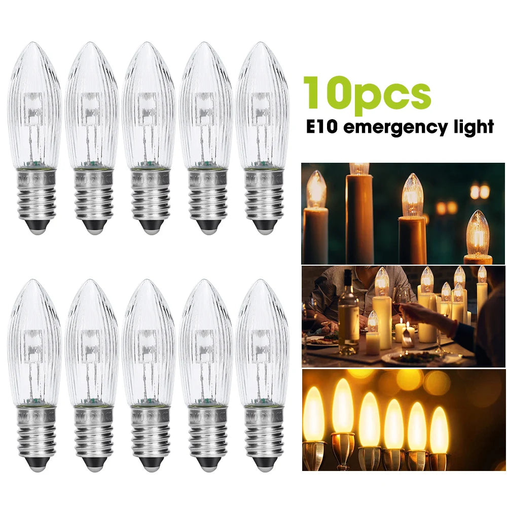 1/10Pcs E10 LED Bulbs Light Replacement Lamp Bulb for Light Chains 10V-55V AC Bathroom Kitchen Home Lamps Bulb Decoration Lights