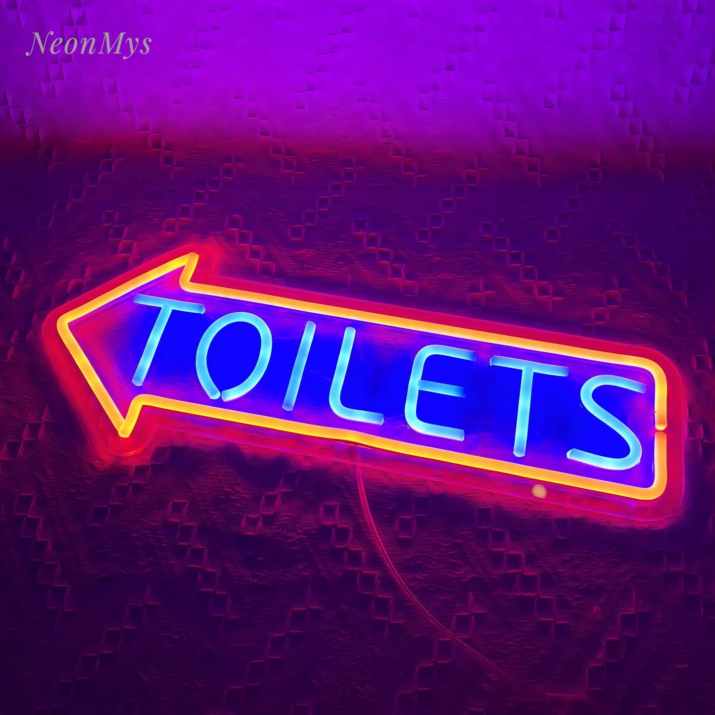 Toilets Neon Sign Washroom Entrance Arrow Directional Logo for Outside Party Bar Gaming Led Light Store Hangs Signs Wall Decor