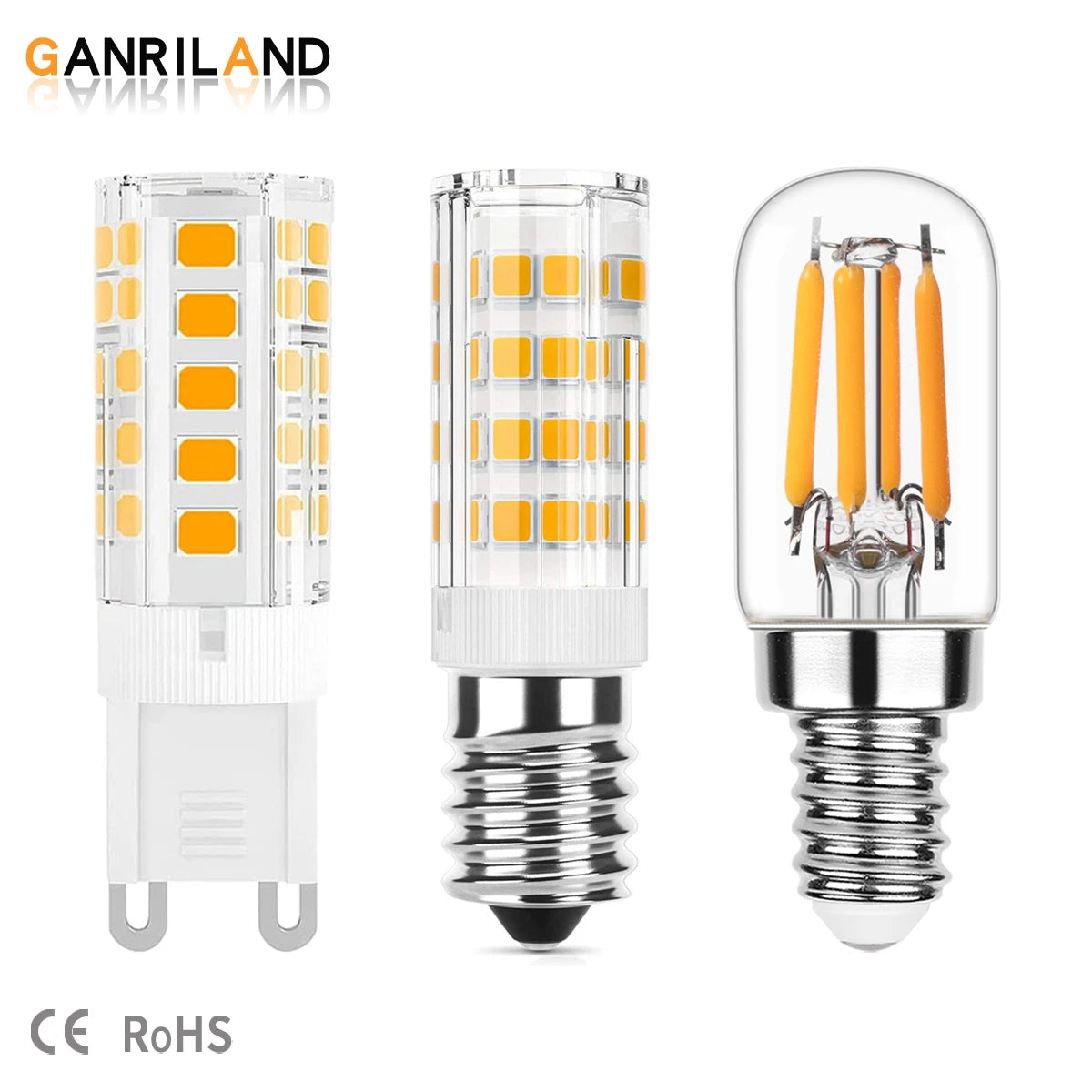 GANRILAND G9 LED Lamp Bulb E14 220V LED Corn Bulb 3W 5W 3000K 6000K Silica Gel Bombilla Tubular Replace Halogen Chandelier Light