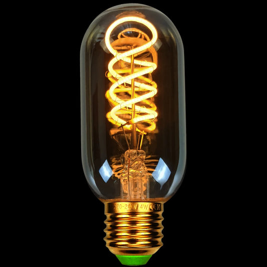 TIANFAN Vintage Led Bulb T45/T14 Edison Bulb 4W Dimmable 220V 110V E26 E27 Spiral Filament Decorative Light Bulb Yellow Warm