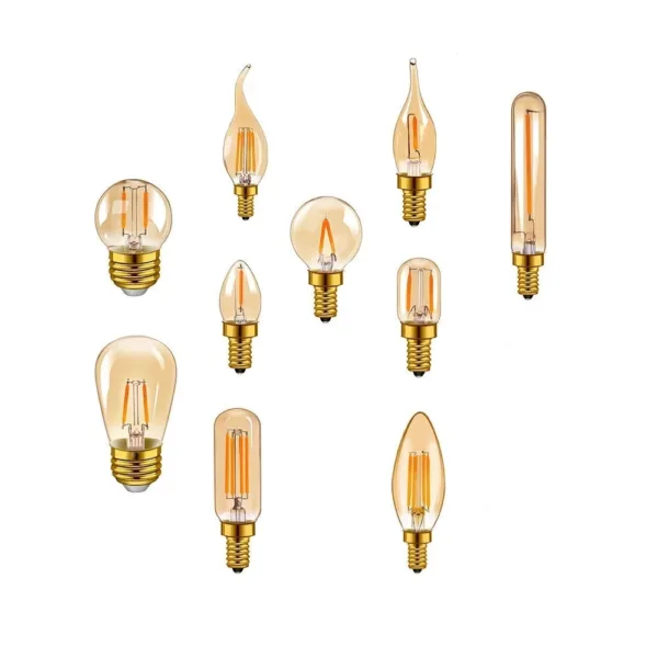 Illuminate your space with the E14 Retro LED Spiral Filament Light Bulb