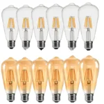 The Ultimate Lighting Solution: 6Pcs LED Gold Filament Bulbs