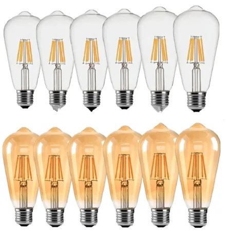 The Ultimate Lighting Solution: 6Pcs LED Gold Filament Bulbs