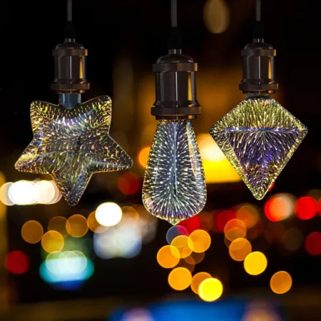 Illuminate Your Home with 3D Colourful Fireworks E27 Bulbs