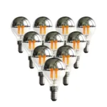 Illuminate Your Space with Vintage Silver Mirror E14 LED Bulbs